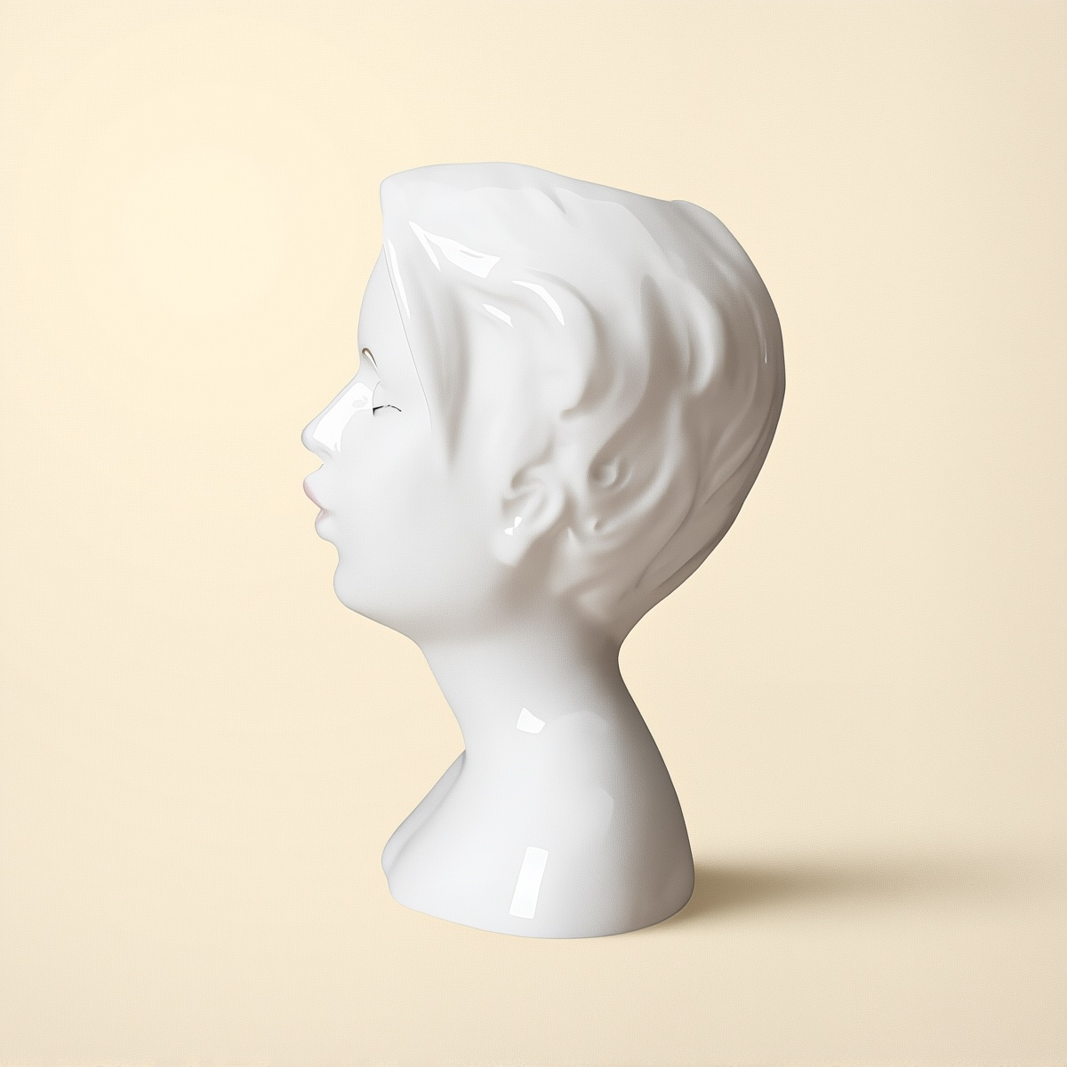 Vase Céramique visage blanc homme