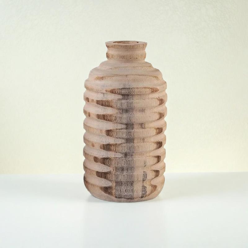 Vase en bois rainure taille L