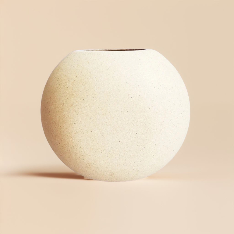 Vase en bois rétro boule