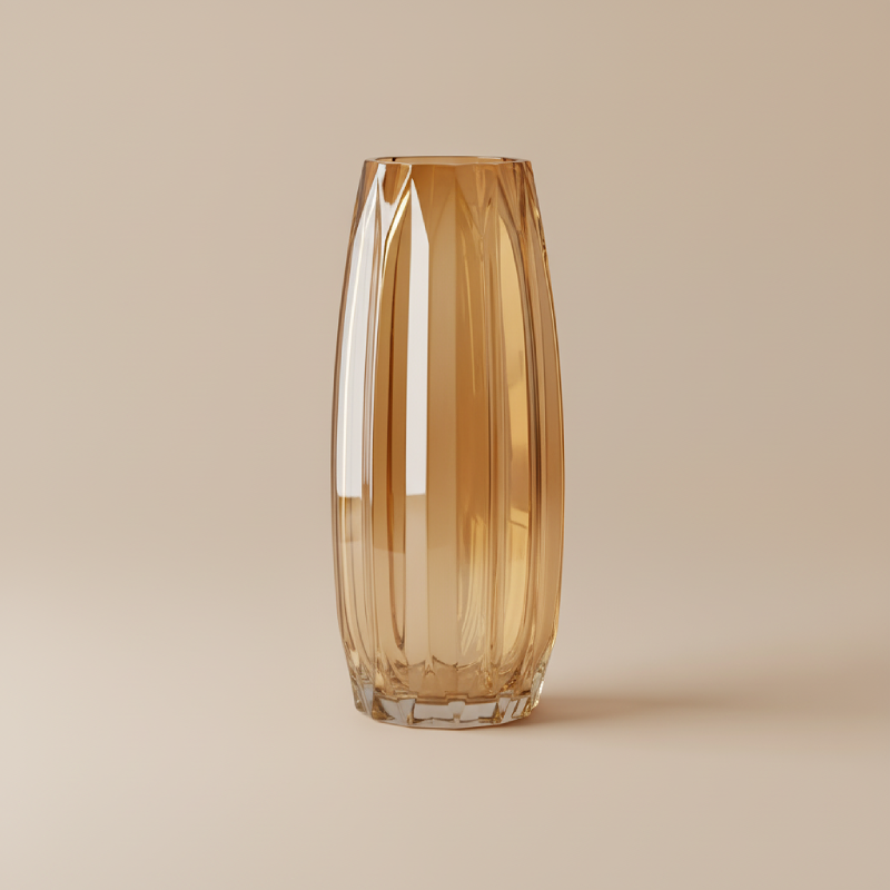 Vase en verre nordique ambre taille L