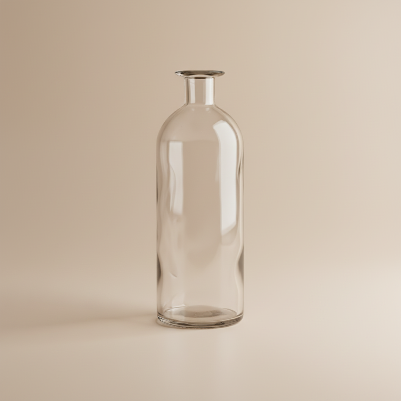 Vase en verre transparent bouteille taille L