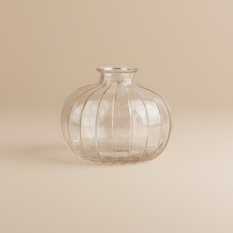 Vase en verre transparent type 6