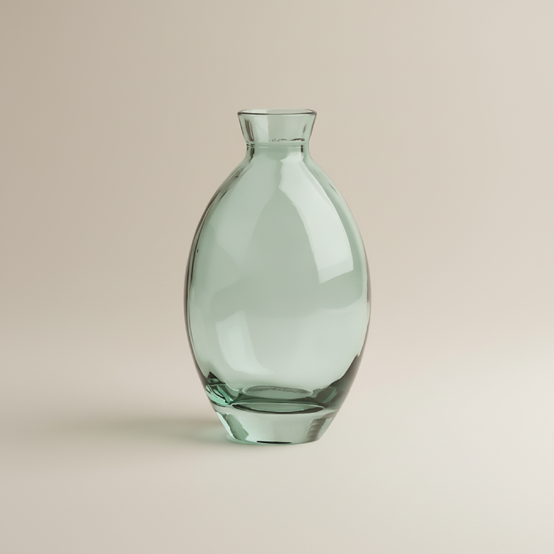 Vase en verre vert type 3