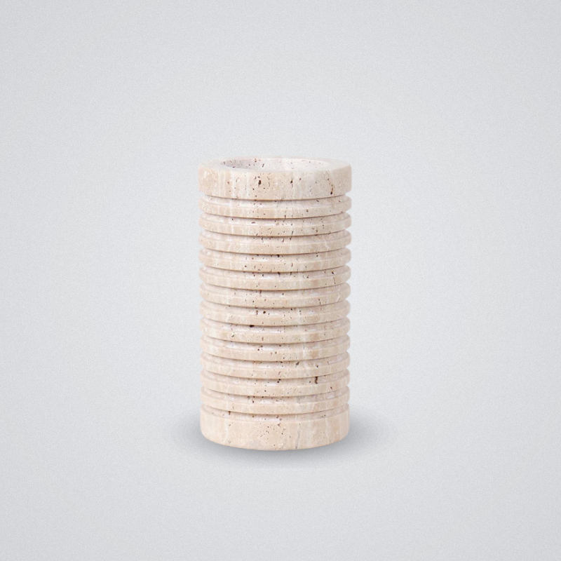 Vase marbre rainure taille M