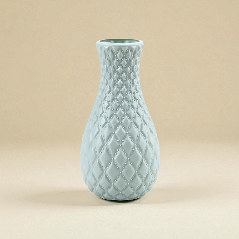 Vase matelassé bleu