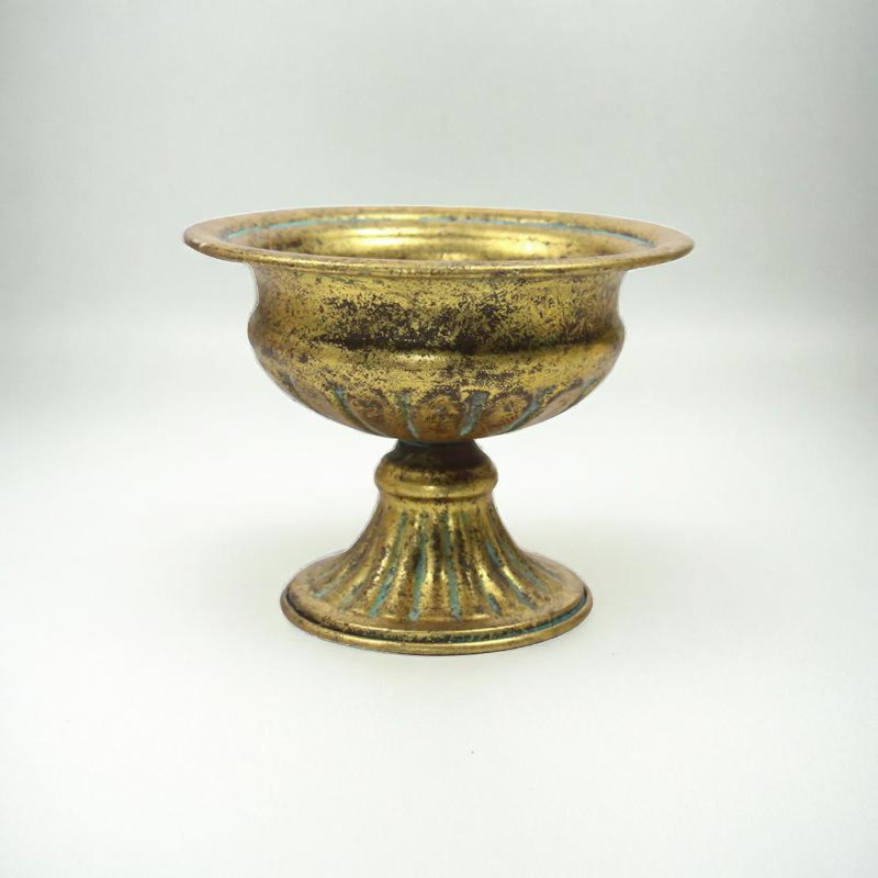 Vase métal centre de table dorée taille XL