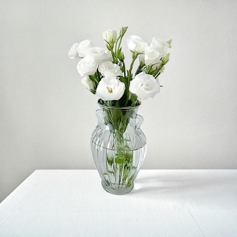 Vase transparent base large type 8