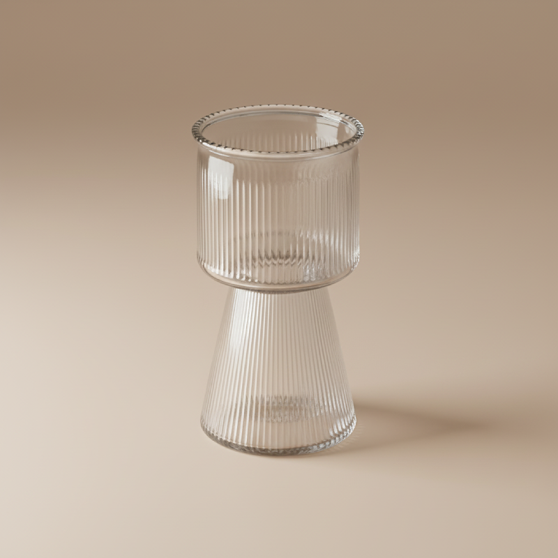 Vase transparent base large type 9