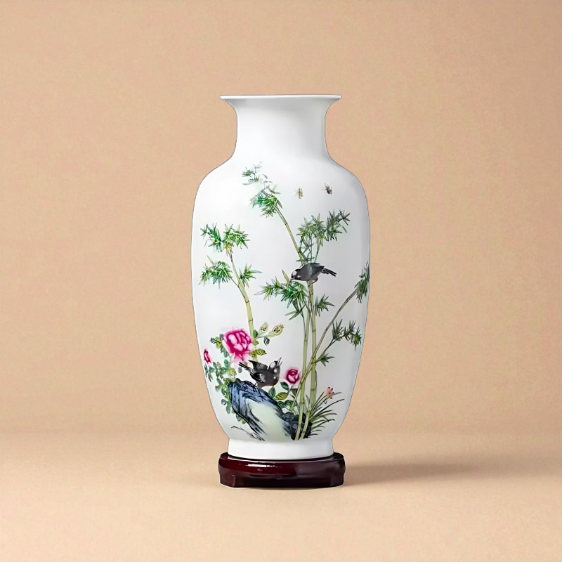 Vase vintage chinois bambou