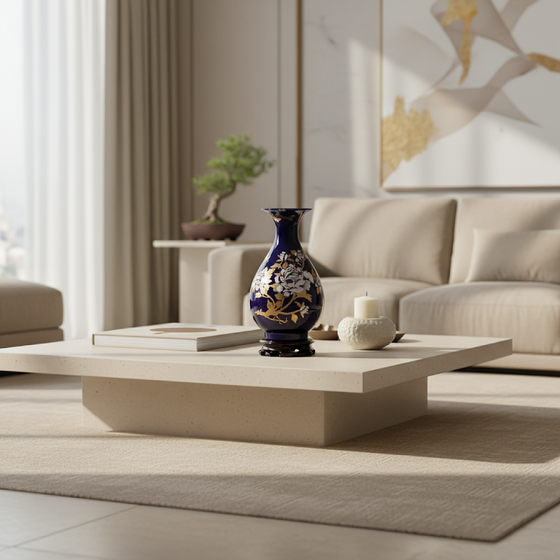 Vase chinois en porcelaine Bleu foncé type 3