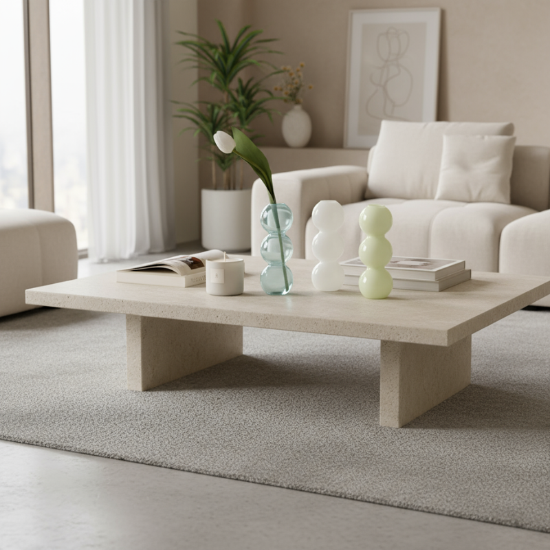 Vase en verre 3 bulles blanc