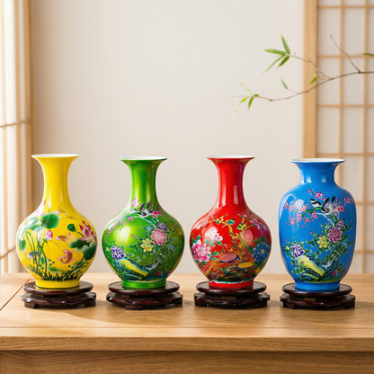 Collection vases porcelaine asiatique