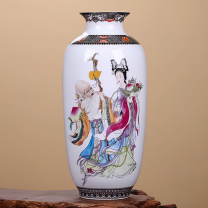 Vases en céramique décorative – Motifs chinois traditionnels