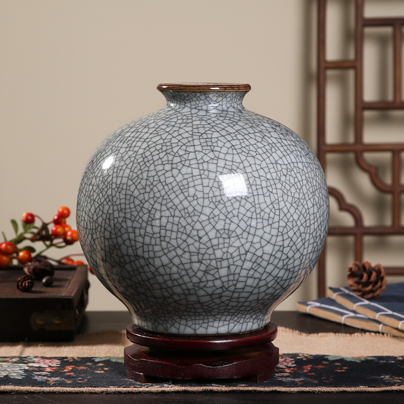 Vases en céramique craquelée – Design épuré et raffiné