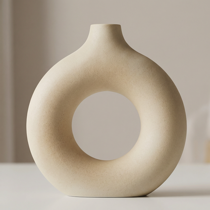 Vases en céramique design circulaire – Style minimaliste moderne
