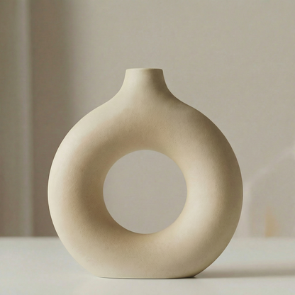 Vases en céramique design circulaire – Style minimaliste moderne