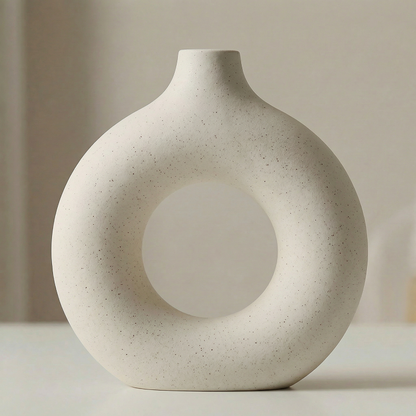 Vases en céramique design circulaire – Style minimaliste moderne