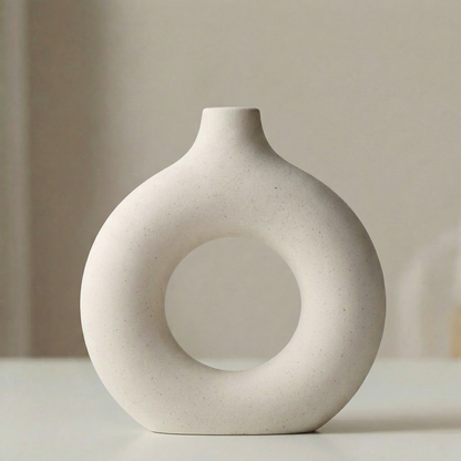 Vases en céramique design circulaire – Style minimaliste moderne