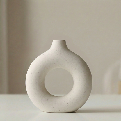 Vases en céramique design circulaire – Style minimaliste moderne