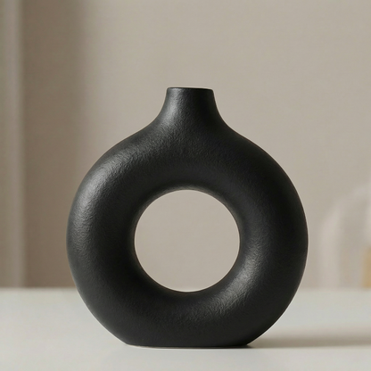 Vases en céramique design circulaire – Style minimaliste moderne