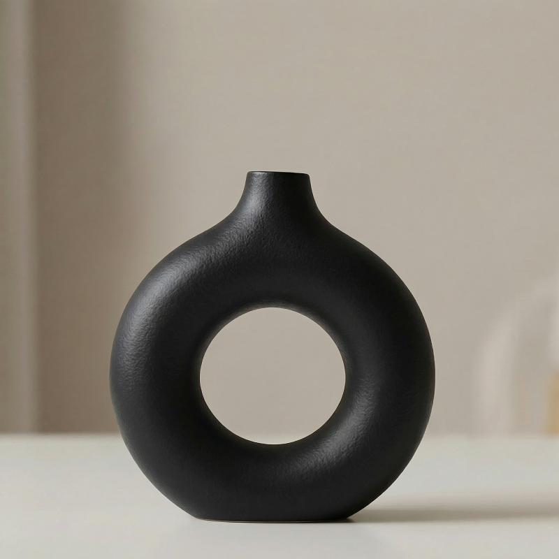 Vases en céramique design circulaire – Style minimaliste moderne
