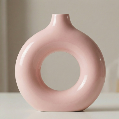 Vases en céramique design circulaire – Style minimaliste moderne
