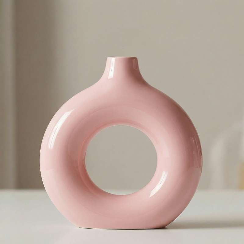 Vases en céramique design circulaire – Style minimaliste moderne