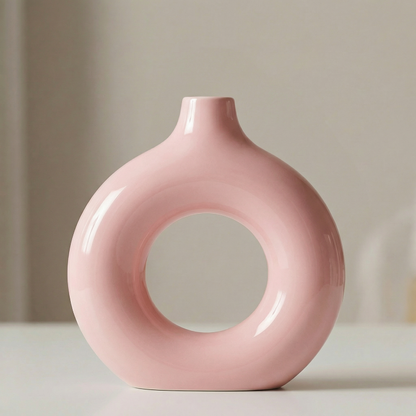 Vases en céramique design circulaire – Style minimaliste moderne
