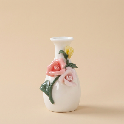 Vases en céramique roses en relief – Collection décorative élégante