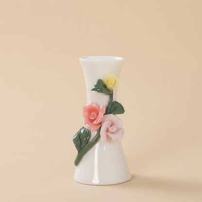 Vases en céramique roses en relief – Collection décorative élégante