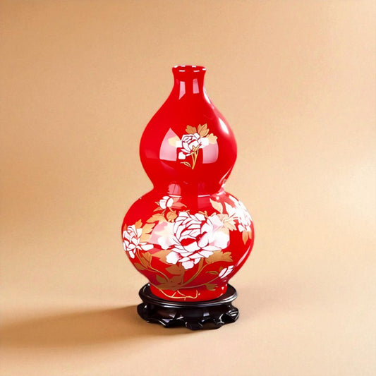 Vase chinois en porcelaine rouge type 11