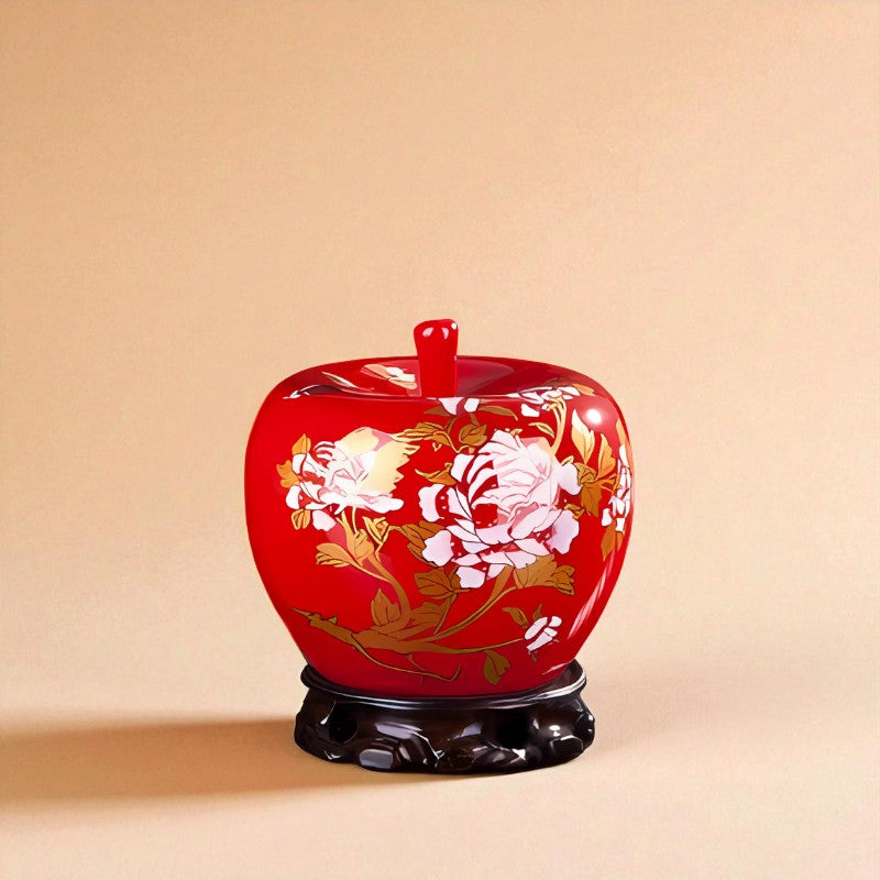 Vase chinois en porcelaine rouge type 9
