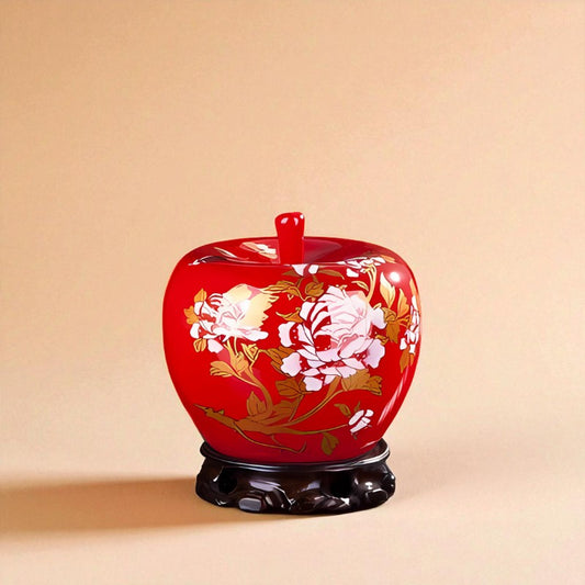 Vase chinois en porcelaine rouge type 9