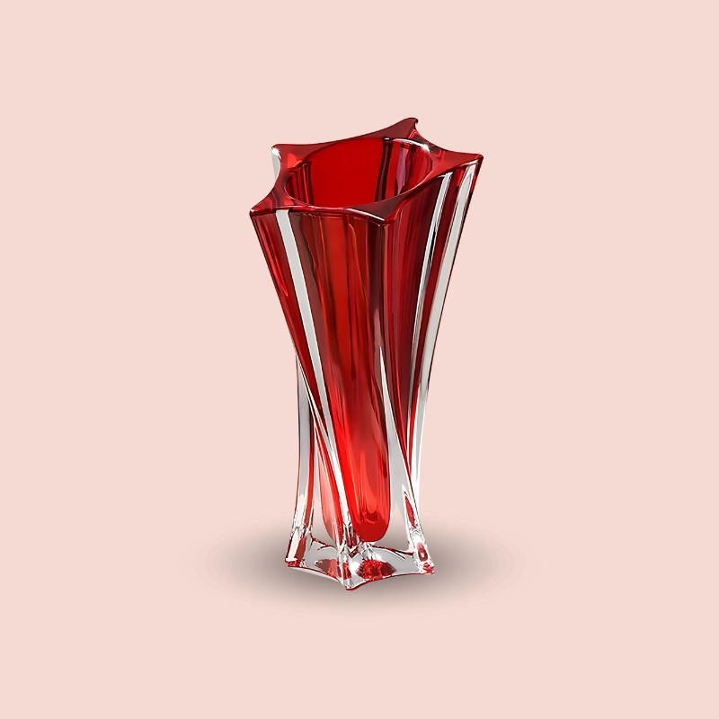 Vase cristal étoile rouge