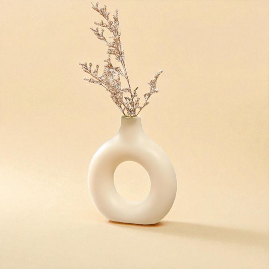Vase donut jaune S