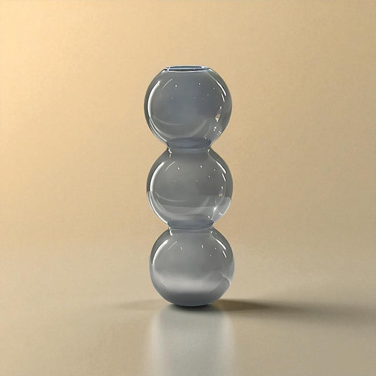 Vase en verre 3 bulles noir