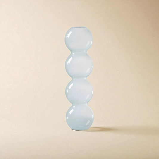 Vase en verre 4 boules transparent