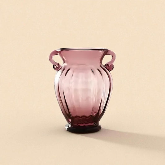 Vase en verre amphore ambre taille S