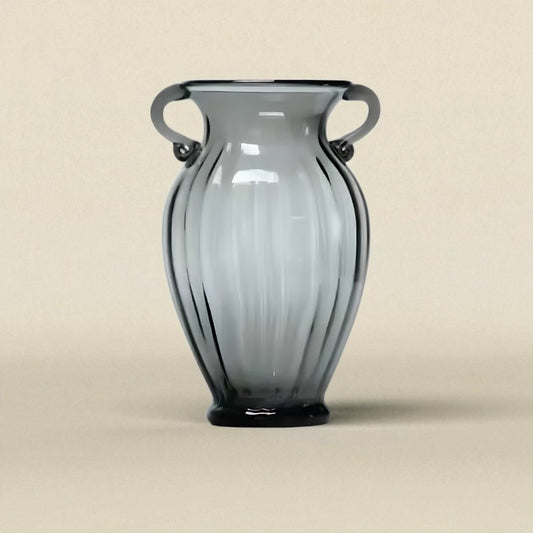 Vase en verre amphore noir taille XL