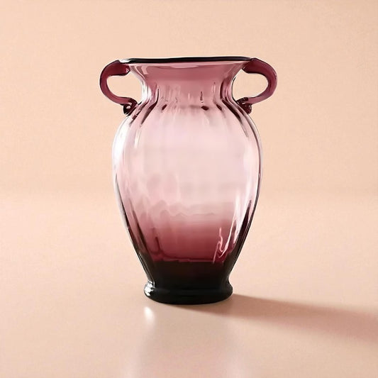Vase en verre amphore rouge taille XL