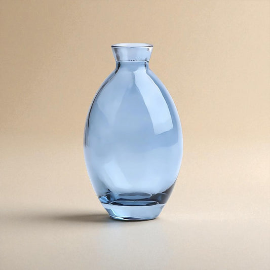 Vase en verre bleu