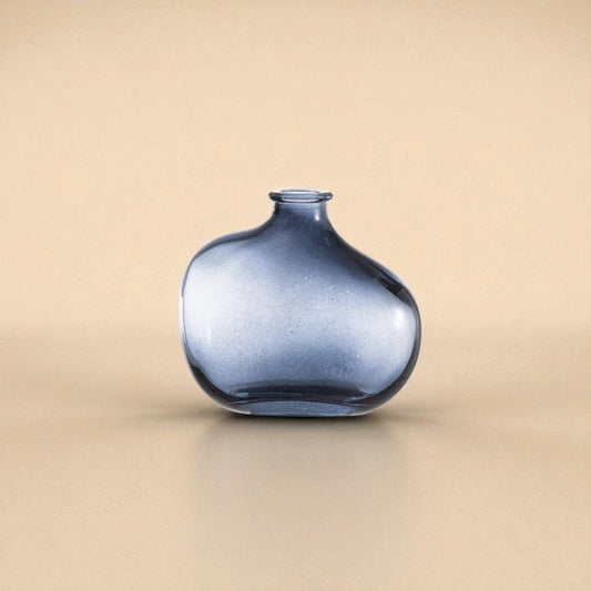 Vase en verre bleu nuage taille M
