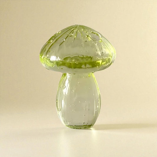 Vase en verre champignon jaune type 3