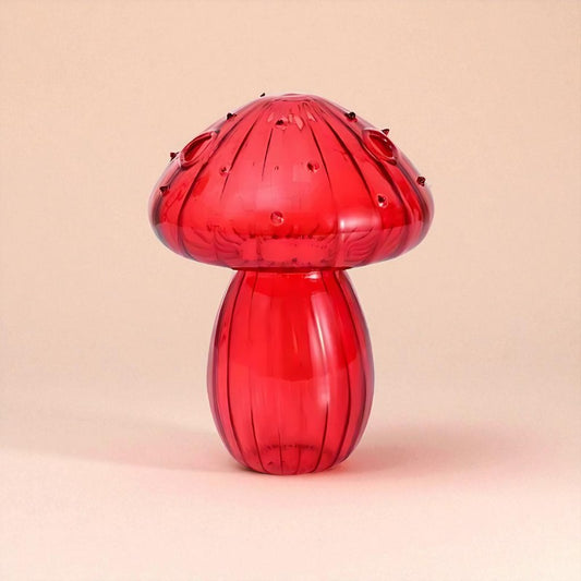 Vase en verre champignon rouge type 1