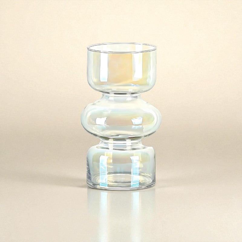 Vase en verre géométrique transparent type 2