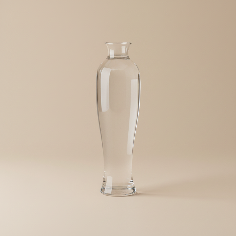 Vase en verre moderne transparent