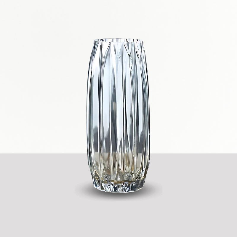 Vase en verre nordique noir fumé taille L