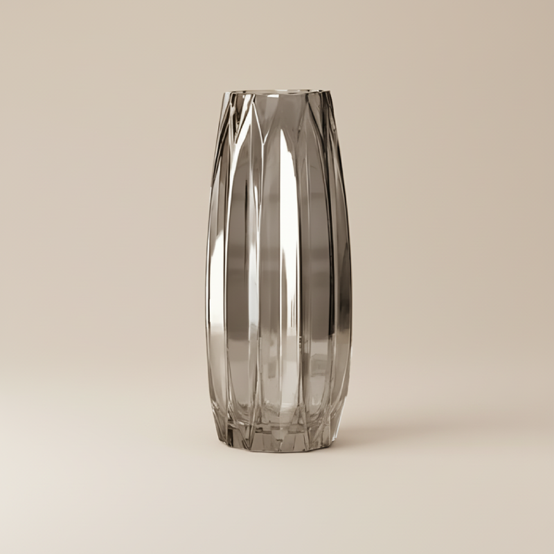 Vase en verre nordique noir taille L