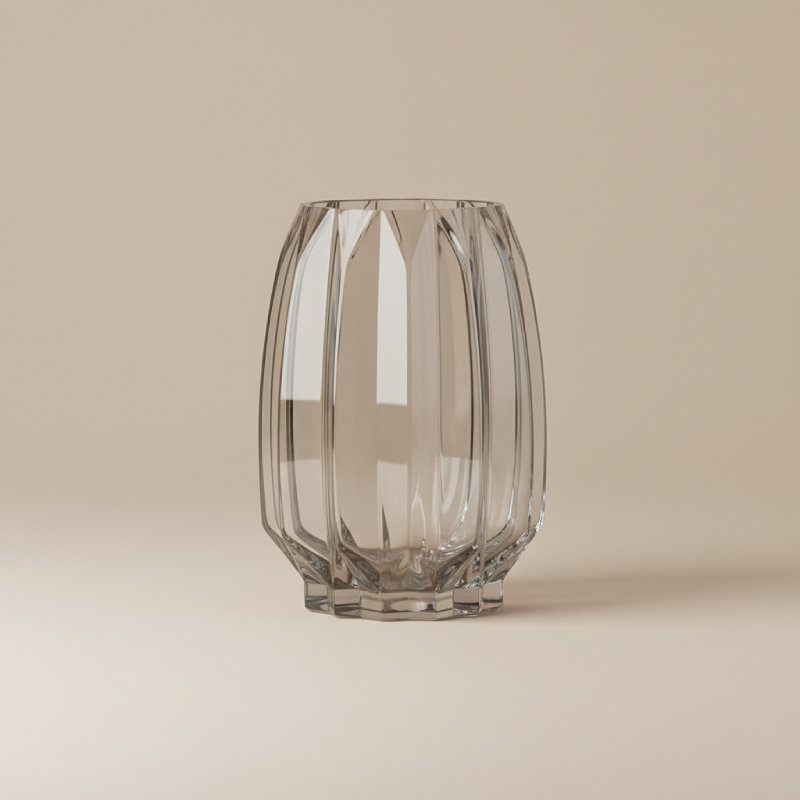 Vase en verre nordique noir taille M