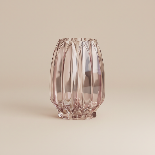 Vase en verre nordique rose taille M